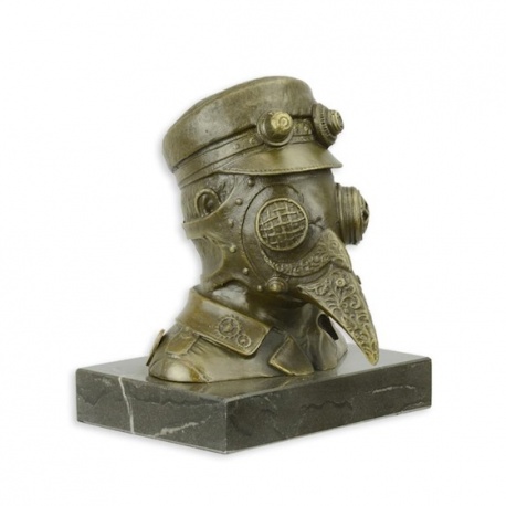 Doctorul Ciuma - statueta steampunk din bronz