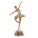 Balerina - statueta din bronz pictat pe soclu din mamura