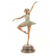 Balerina - statueta din bronz pictat pe soclu din mamura