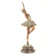 Balerina - statueta din bronz pictat pe soclu din mamura