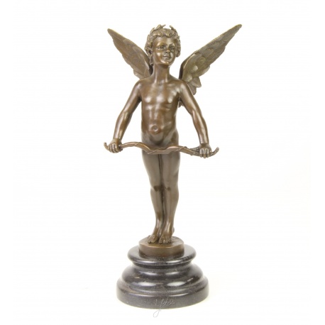 Ingeras - statueta din bronz pe soclu din marmura