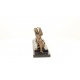 Amazoana cu antilopa - statueta din bronz pe soclu din marmura
