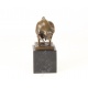 Bou - statueta moderna din bronz masiv pe soclu din marmura