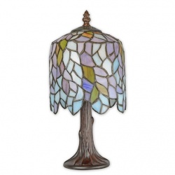 Lampa Tiffany de masa cu abajur violet