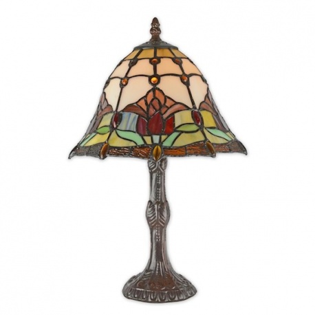Lampa de masa Tiffany cu abajur lalea