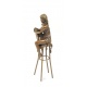 Doamna la bar-statueta bronz pe un soclu din marmura
