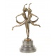 Gemeni-statueta bronz pe un soclu de marmura