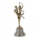 Gemeni-statueta bronz pe un soclu de marmura