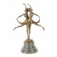Gemeni-statueta bronz pe un soclu de marmura