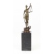 Justitia - statueta din bronz pe un soclu din marmura