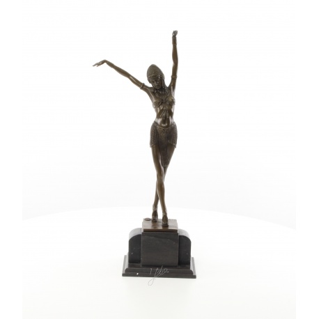 Dansatoare egipteana- statueta Art Deco din bronz
