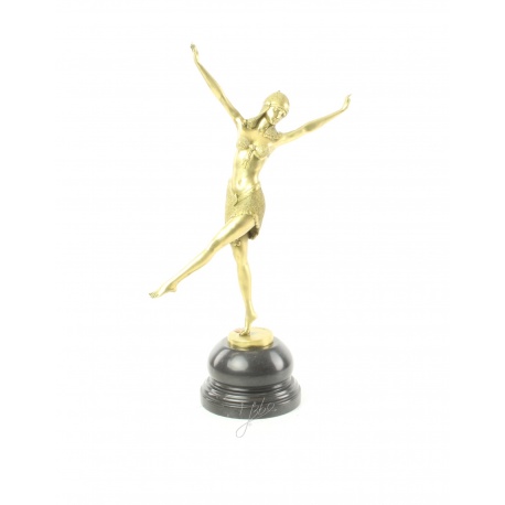 Dansatoarea din Palmira- statueta Art Deco din bronz