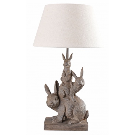 Lampa de masa cu doi iepuri