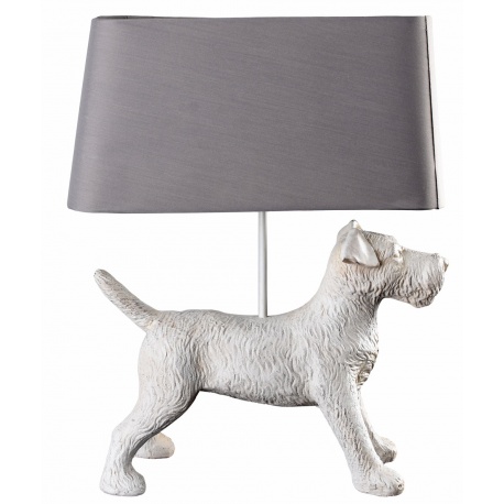 Lampa de masa cu un terier