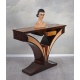Consola Art Deco din lemn masiv furniruit
