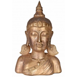 Bustul lui Buddha auriu din rasini