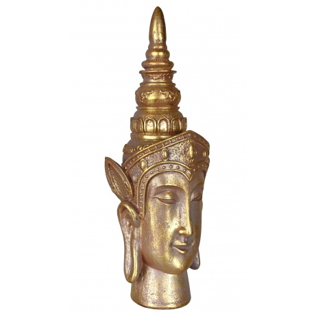 Bustul lui Buddha auriu din rasini