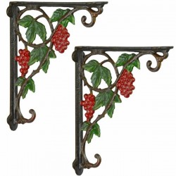 Set de console din fier forjat de perete cu struguri