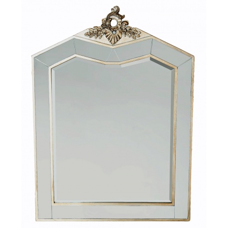 Oglinda venetiana din cristal cu decoratiuni
