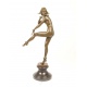 Femeie arlechin-statueta Art Deco din bronz