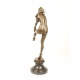 Femeie arlechin-statueta Art Deco din bronz
