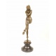 Femeie arlechin-statueta Art Deco din bronz