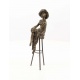Doamna la bar- statueta Art Deco din bronz
