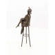 Doamna la bar- statueta Art Deco din bronz