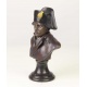 Bust Napoleon -statueta din bronz pe un soclu din marmura