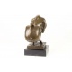 Taur stilizat - statueta din bronz pe soclu din marmura