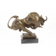 Taur stilizat - statueta din bronz pe soclu din marmura
