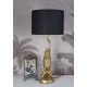 Lampa de masa cu un papagal si abajur negru