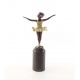 Micuta balerina - statueta din bronz pictat pe soclu din marmura