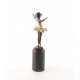 Micuta balerina - statueta din bronz pictat pe soclu din marmura