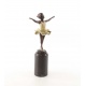 Micuta balerina - statueta din bronz pictat pe soclu din marmura
