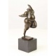 Femeie nud-statueta moderna din bronz pe un soclu din marmura
