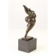 Femeie nud-statueta moderna din bronz pe un soclu din marmura