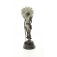 Indianca cu pene- statueta din bronz pe un soclu din marmura