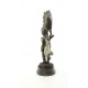 Indianca cu pene- statueta din bronz pe un soclu din marmura