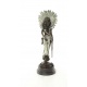 Indianca cu pene- statueta din bronz pe un soclu din marmura