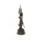 Indianca cu pene- statueta din bronz pe un soclu din marmura