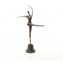 Dansatoare moderna- statueta din bronz pe un soclu din marmura