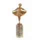 Fetita- statueta din bronz pe soclu din marmura