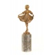 Fetita- statueta din bronz pe soclu din marmura