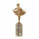 Fetita- statueta din bronz pe soclu din marmura