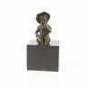 Fetita stand- statueta din bronz pe soclu din marmura