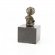 Fetita stand- statueta din bronz pe soclu din marmura