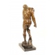 Adam - statueta mare din bronz pe soclu din marmura
