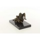 Doua femei - statueta erotica din bronz pe soclu din marmura