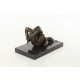 Doua femei - statueta erotica din bronz pe soclu din marmura